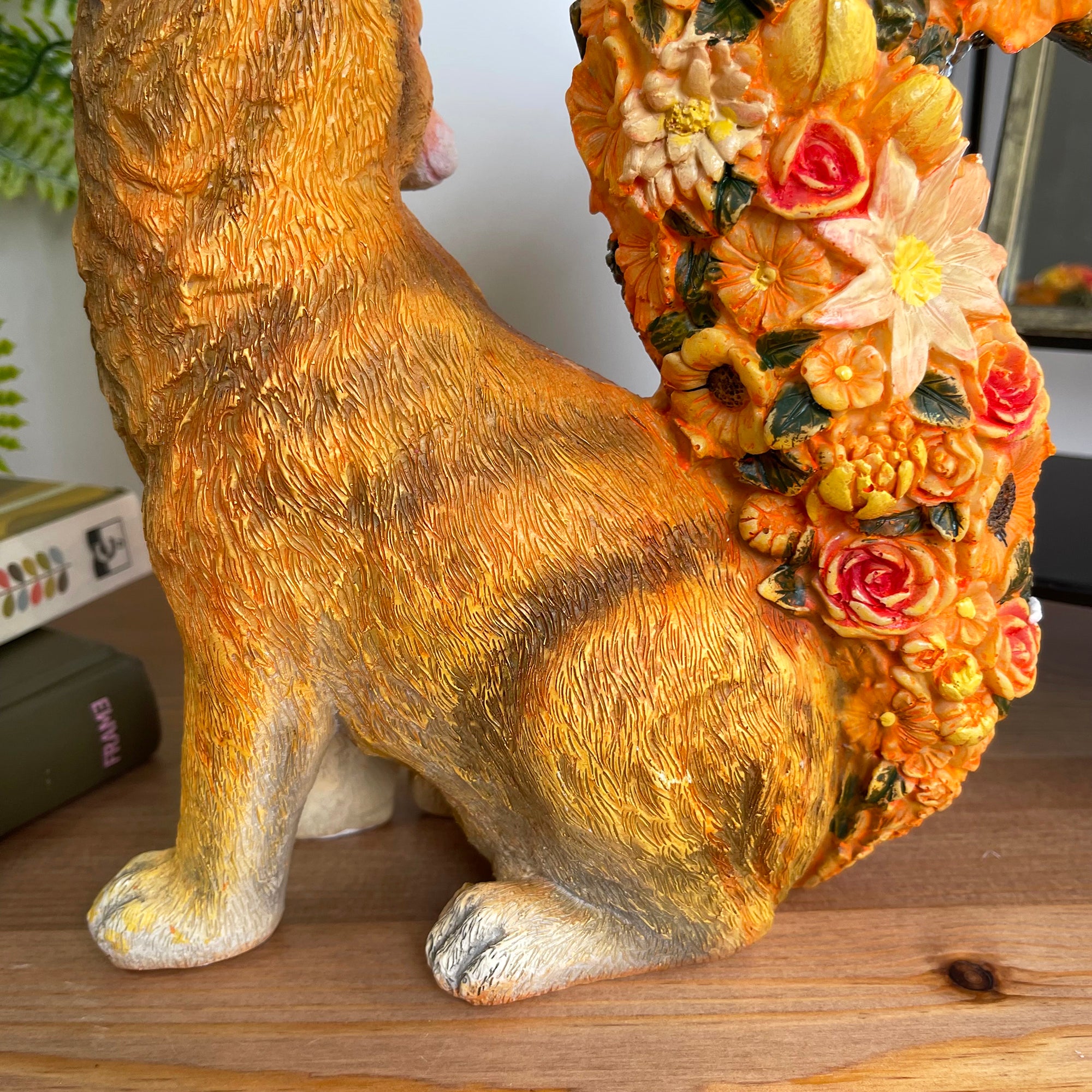 Autumn Flower Fox Ornament