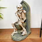 Skeleton On The Toilet Ornament