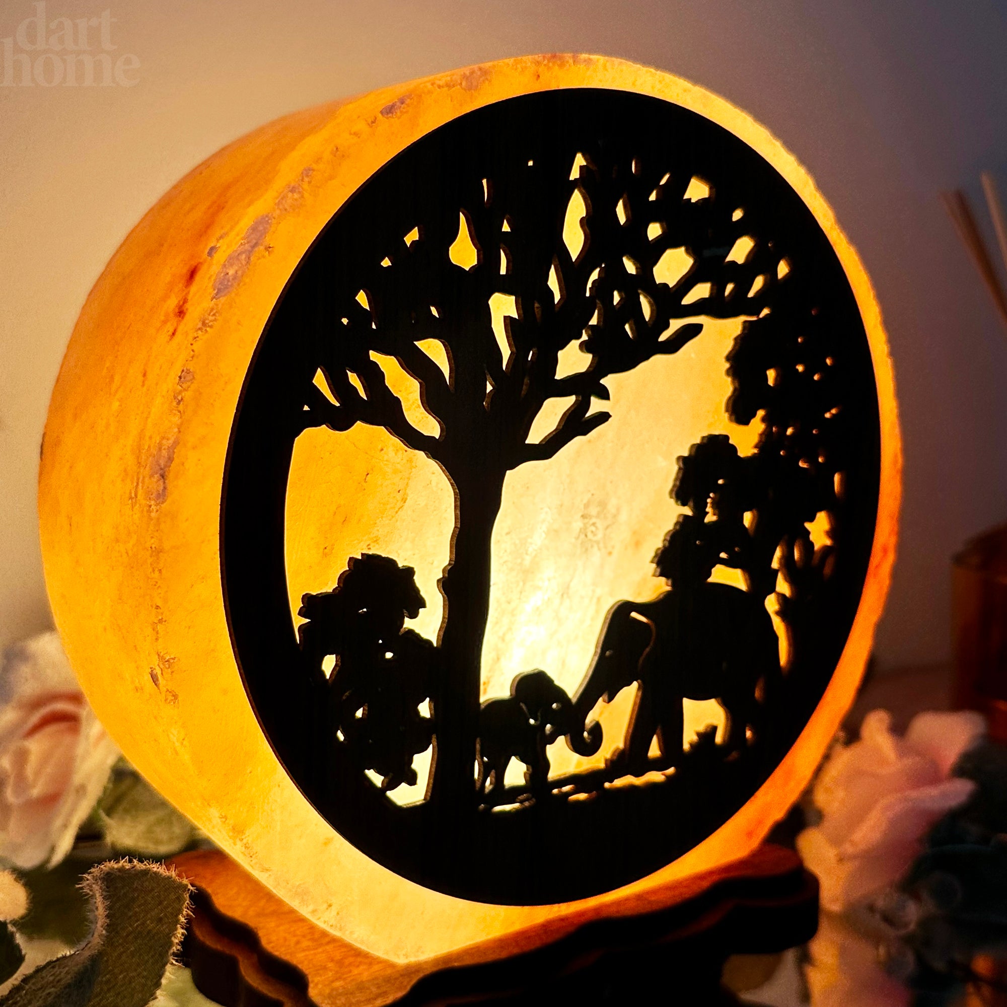 Elephant Sunset Salt Lamp