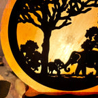 Elefanten-Sonnenuntergang-Salzlampe