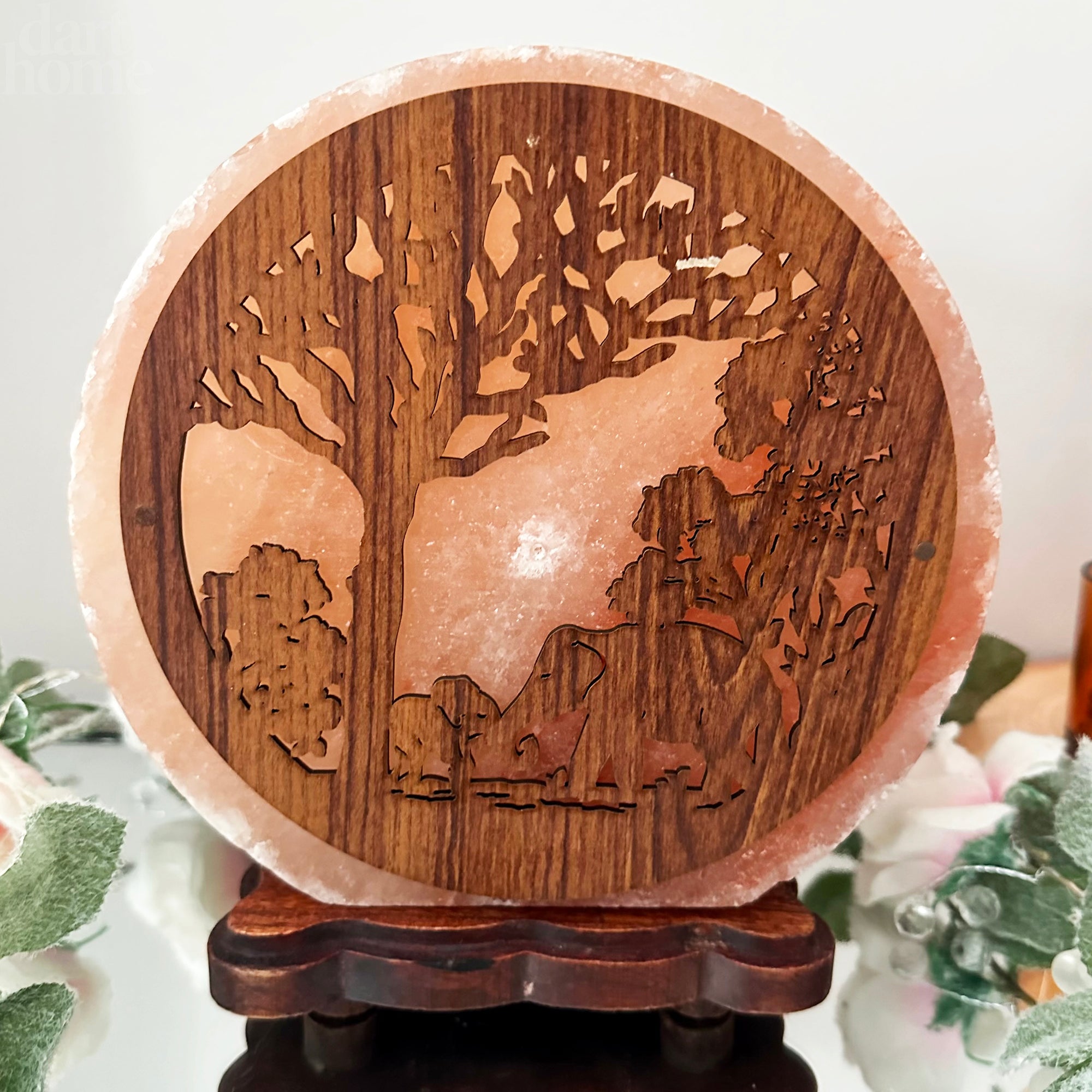 Elephant Sunset Salt Lamp