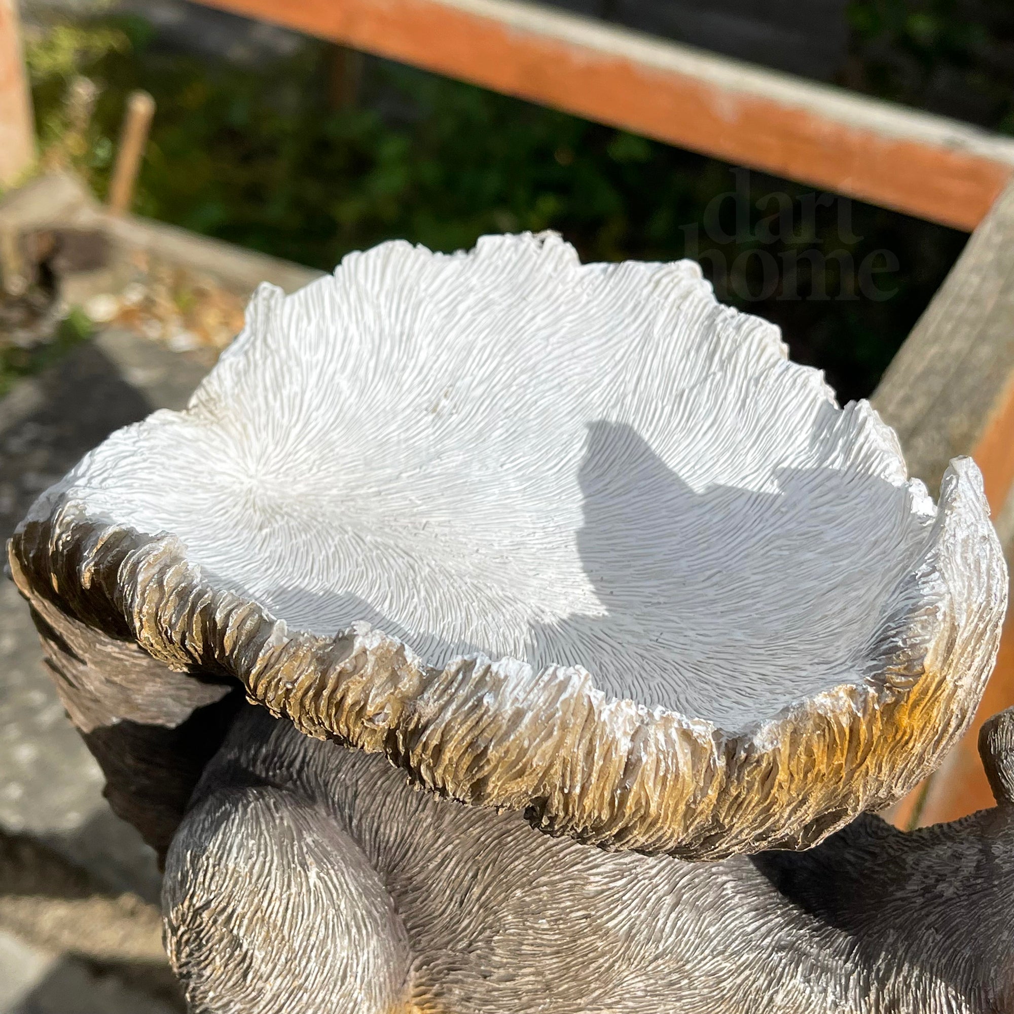 Resin Fence Mounted Squirrel Bird Feeder