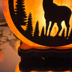 Winter Stag Salt Lamp