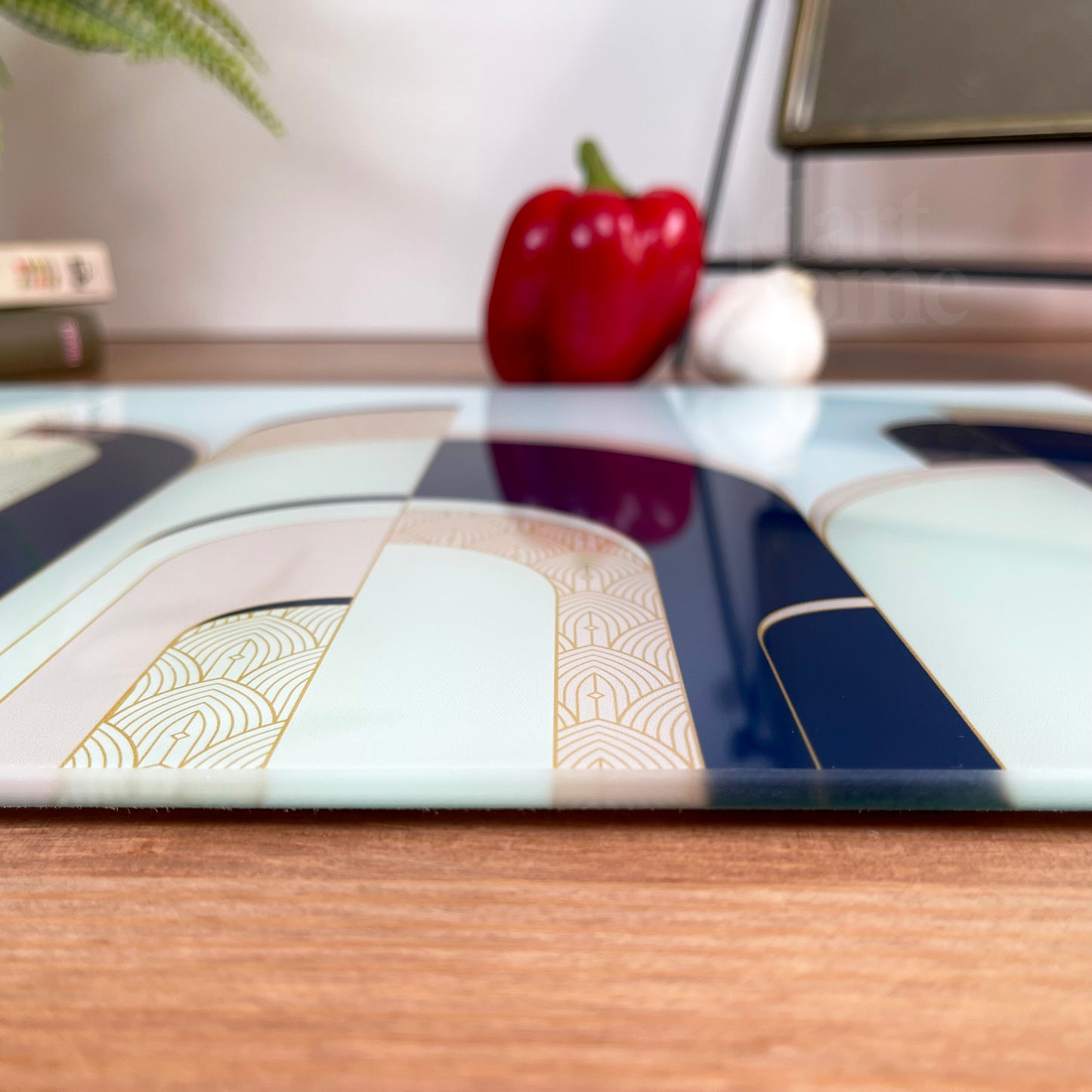 Art Deco Glass Chopping Board