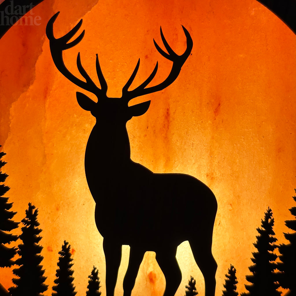 Winter Stag Salt Lamp