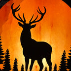 Winter Stag Salt Lamp