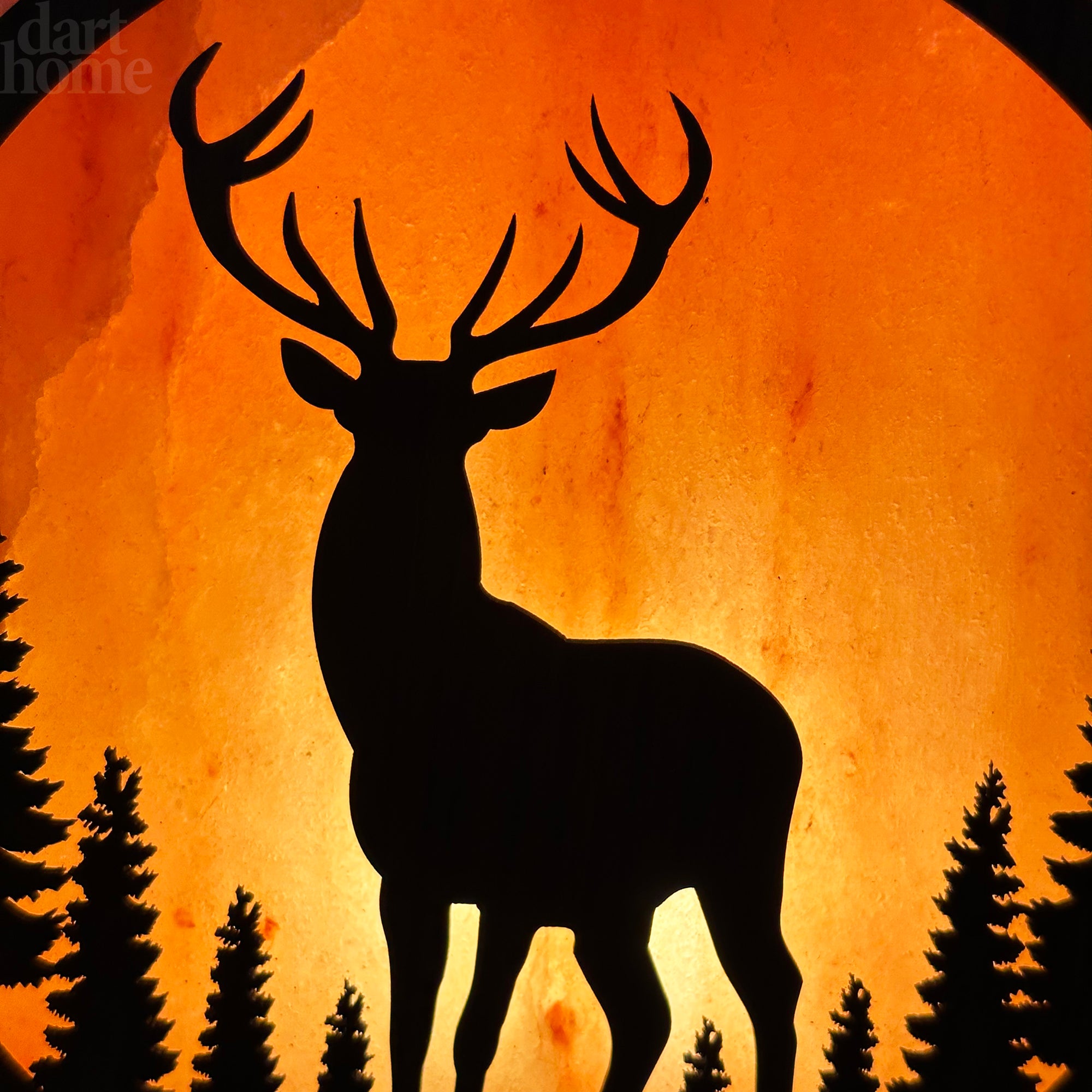 Winter Stag Salt Lamp