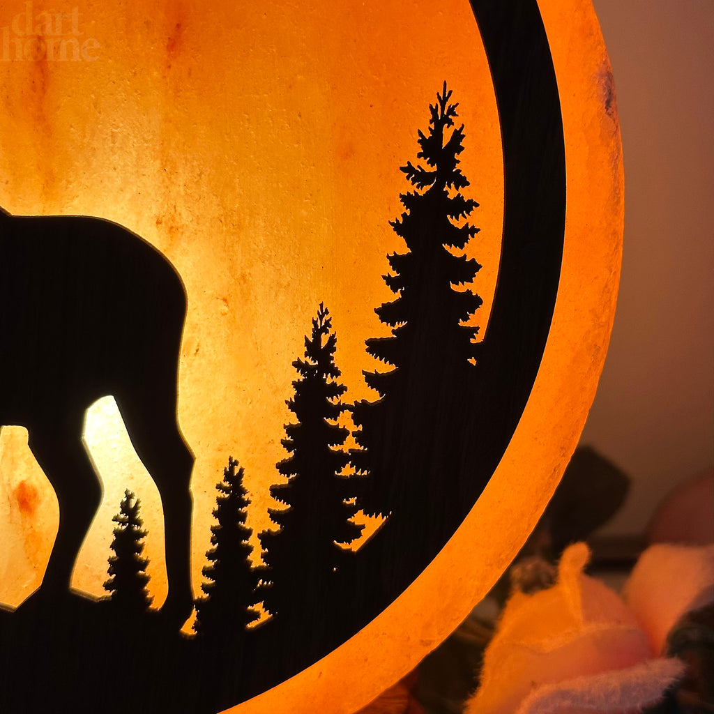 Winter Stag Salt Lamp