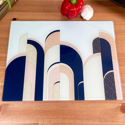 Art Deco Glass Chopping Board