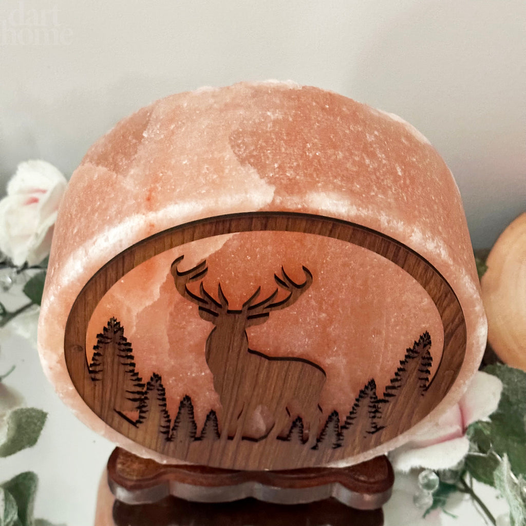 Winter Stag Salt Lamp