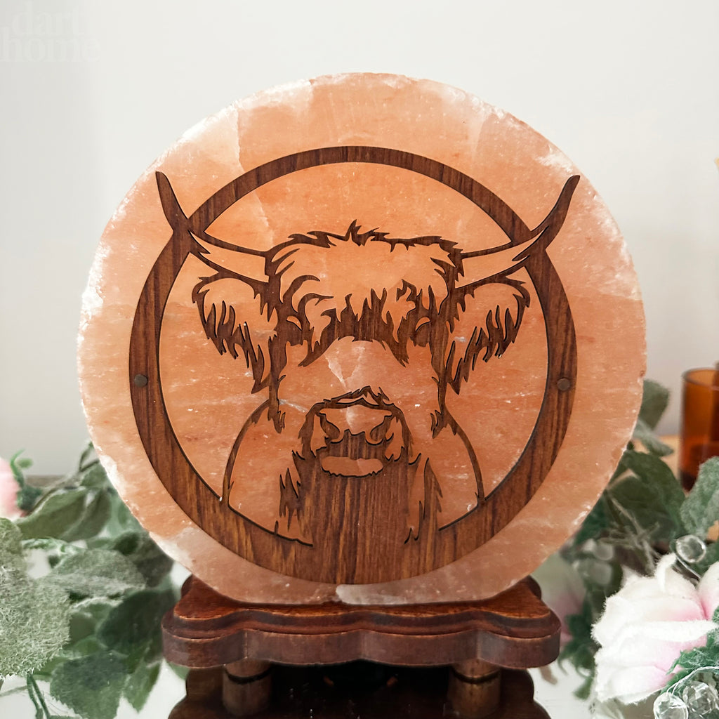 Highland Cow Salt Lamp