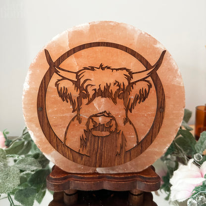 Highland Cow Salt Lamp