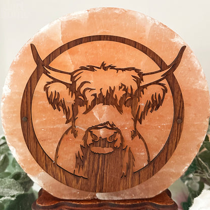 Highland Cow Salt Lamp