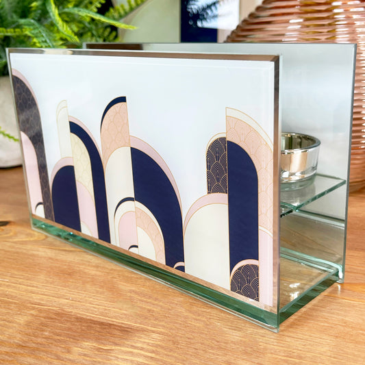 Abstract Art Deco Double Tealight Holder