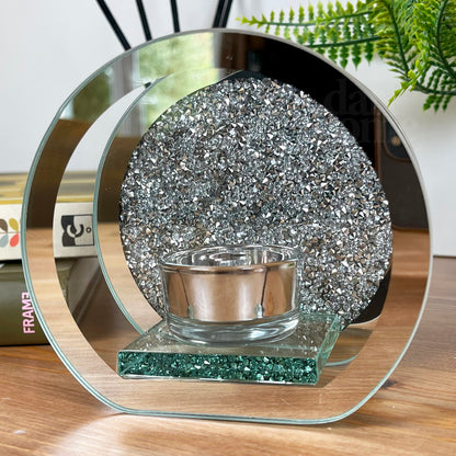 Diamante Crystal Mirrored Tealight Holder
