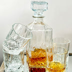 5pc Crystal Whiskey Decanter Set