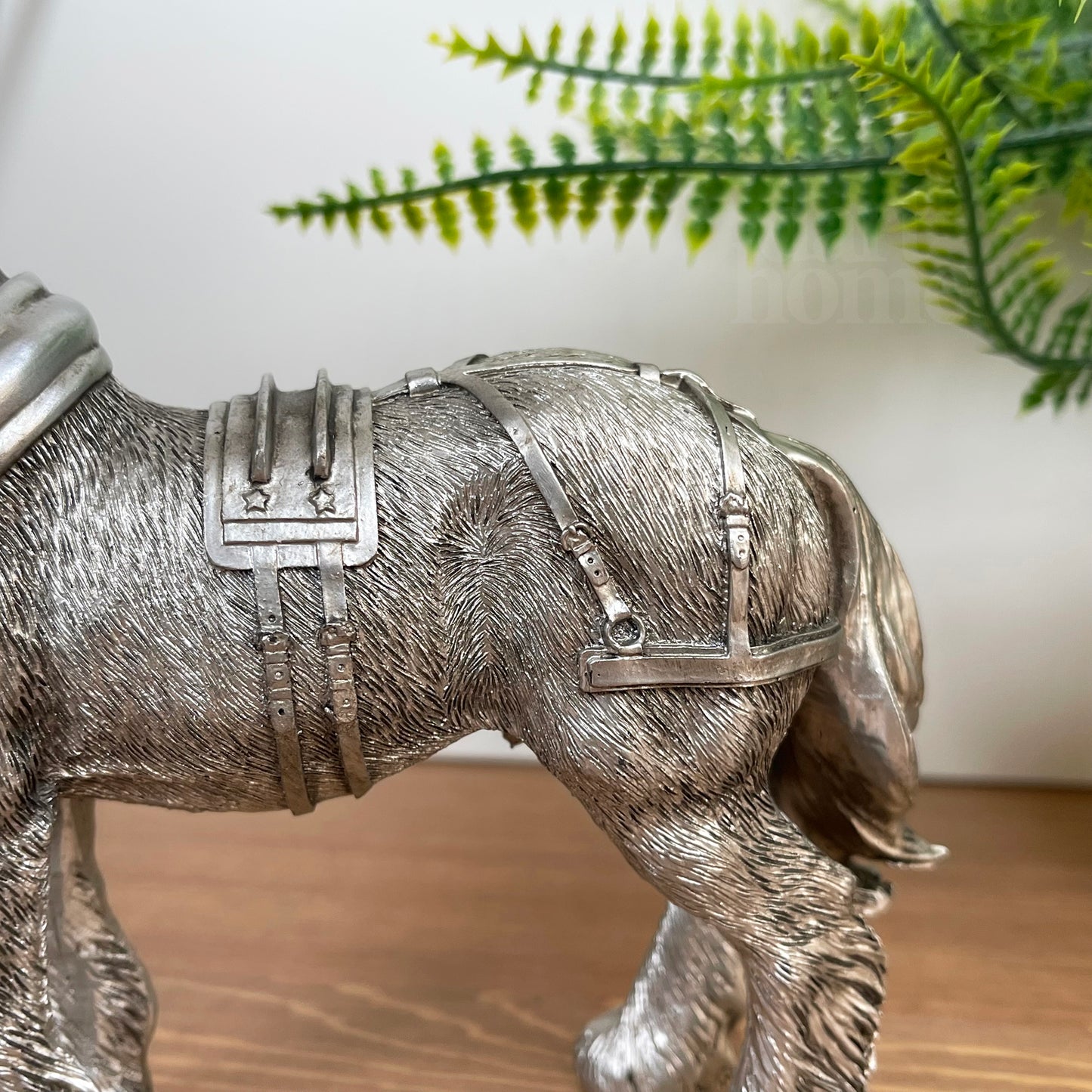 Silver Shire Horse Figurine