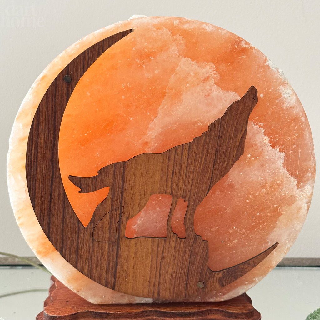 Howling Wolf Himalayan Salt Lamp