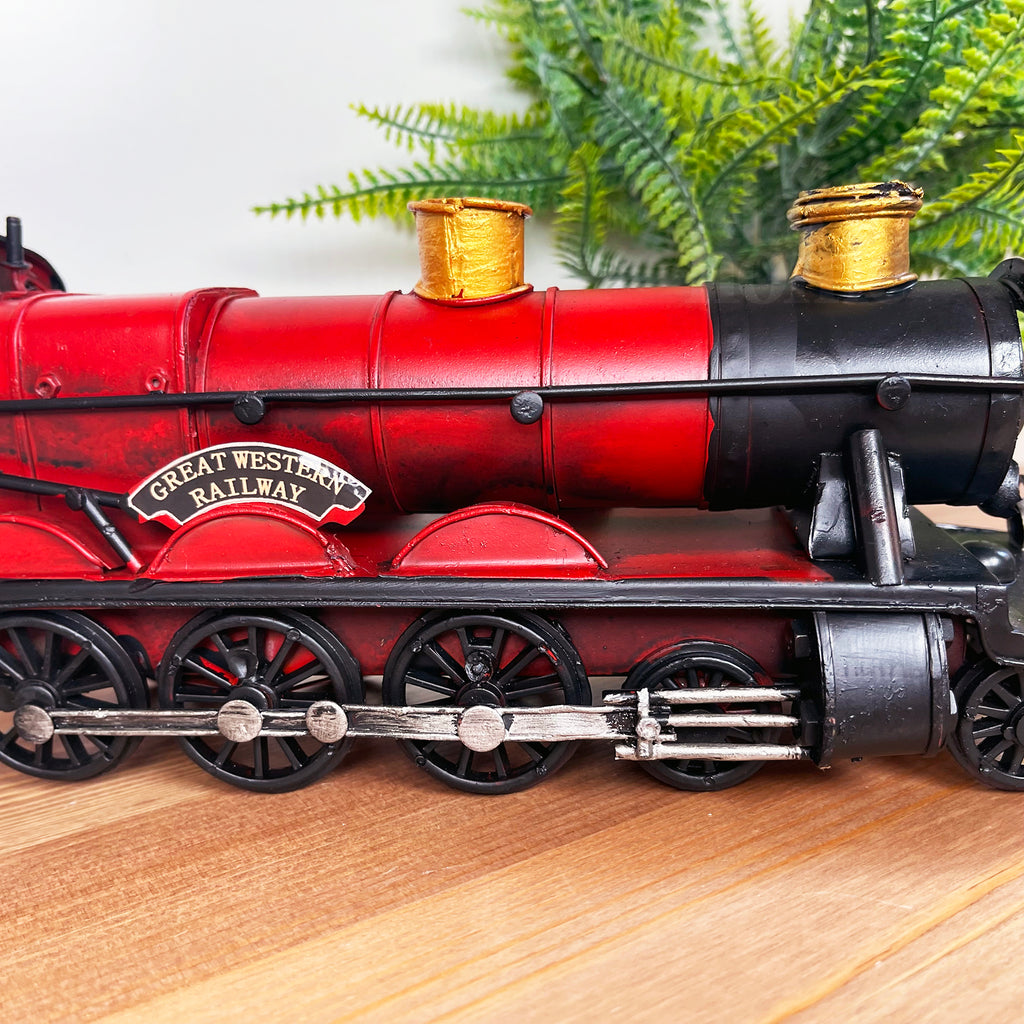 Train Model Red Darthome Red Steam Train Model Onament 29x12x8cm