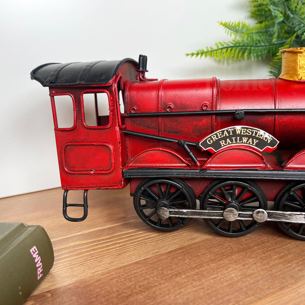 Train Model Red Darthome Red Steam Train Model Onament 29x12x8cm
