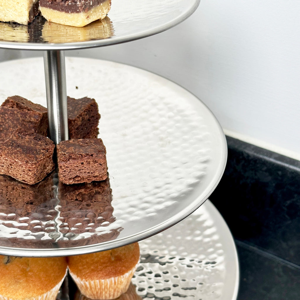 Hammered 3 Tier Cake Stand