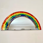Handgefertigter Mosaik-Regenbogenspiegel