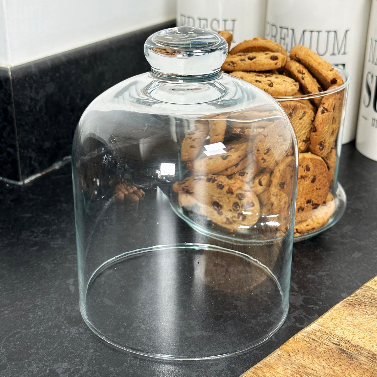 Keksdose aus Glas mit Deckel