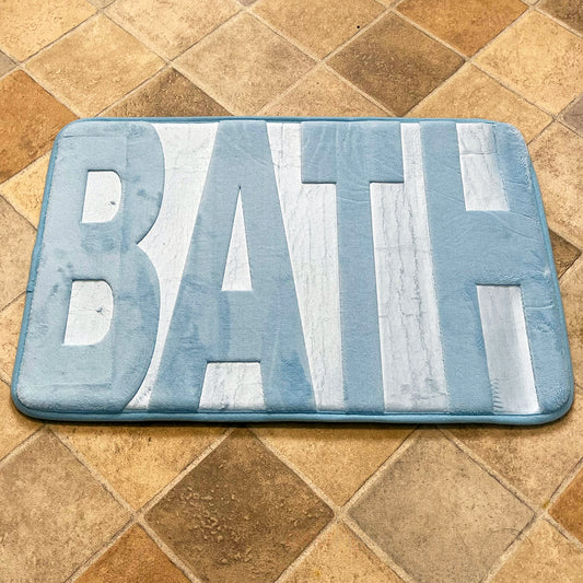 Blue Memory Foam 'Bath' Shower Mat