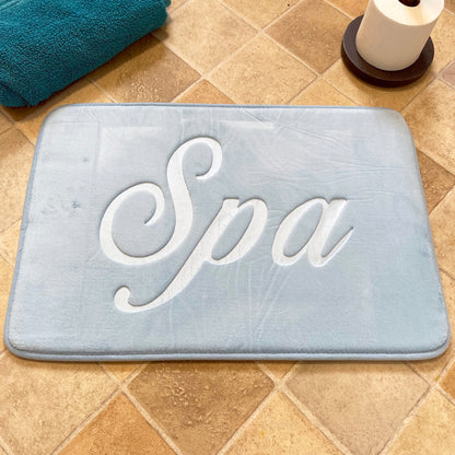 Blue 'Spa' Memory Foam Bath Mat