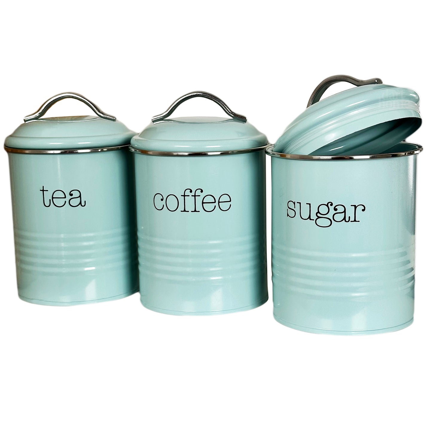 Blue Tea Coffee Sugar Canisters