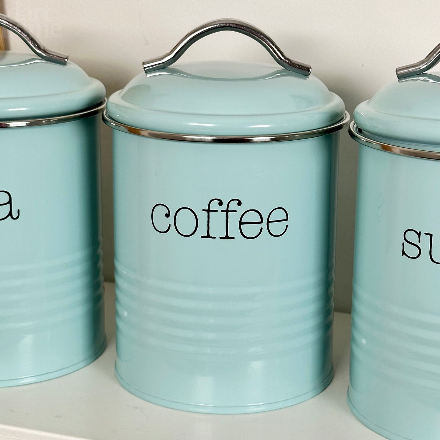 Blue Tea Coffee Sugar Canisters