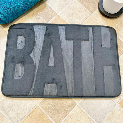 Black Memory Foam Bath Mat