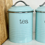 Blue Tea Coffee Sugar Canisters