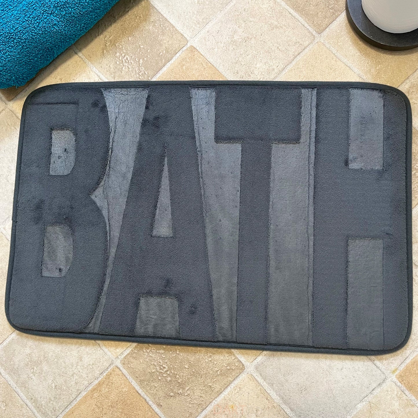 Black Memory Foam Bath Mat