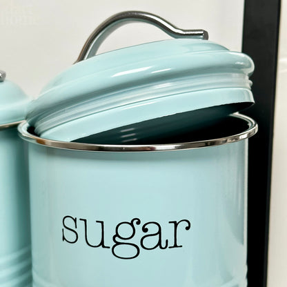 Blue Tea Coffee Sugar Canisters