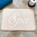 Beigefarbene Badematte „Spa“ aus Memory-Schaum