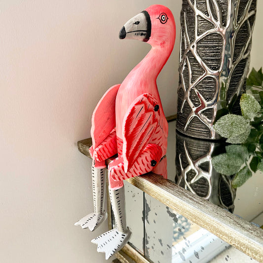 Regalhalter, rosa Flamingo-Ornament