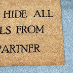 Bitte verstecken Sie alle Pakete vor meiner Partner-Kokos-Fußmatte