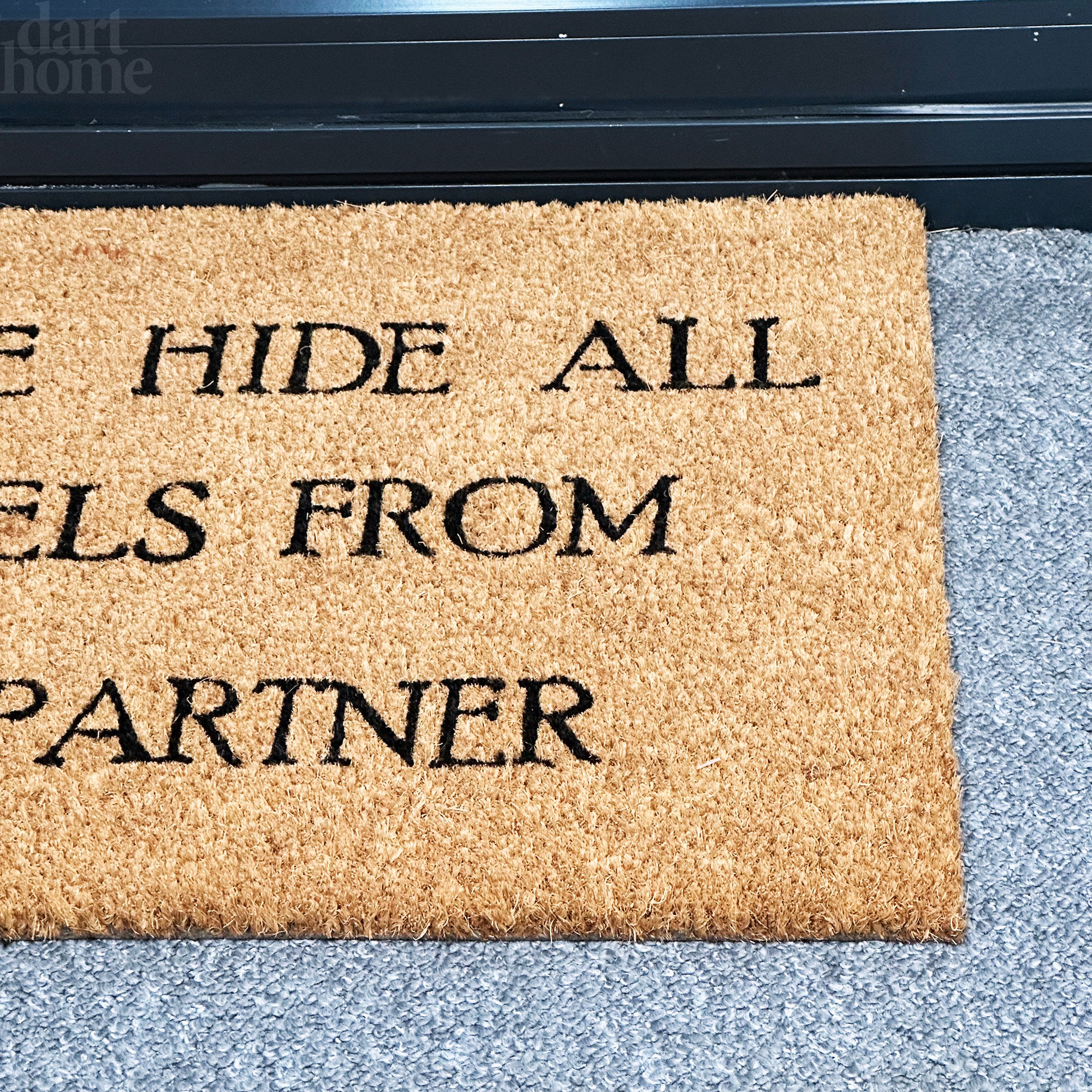 Bitte verstecken Sie alle Pakete vor meiner Partner-Kokos-Fußmatte