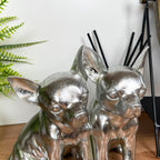 Chrome Silver Twin Chihuahua Ornament