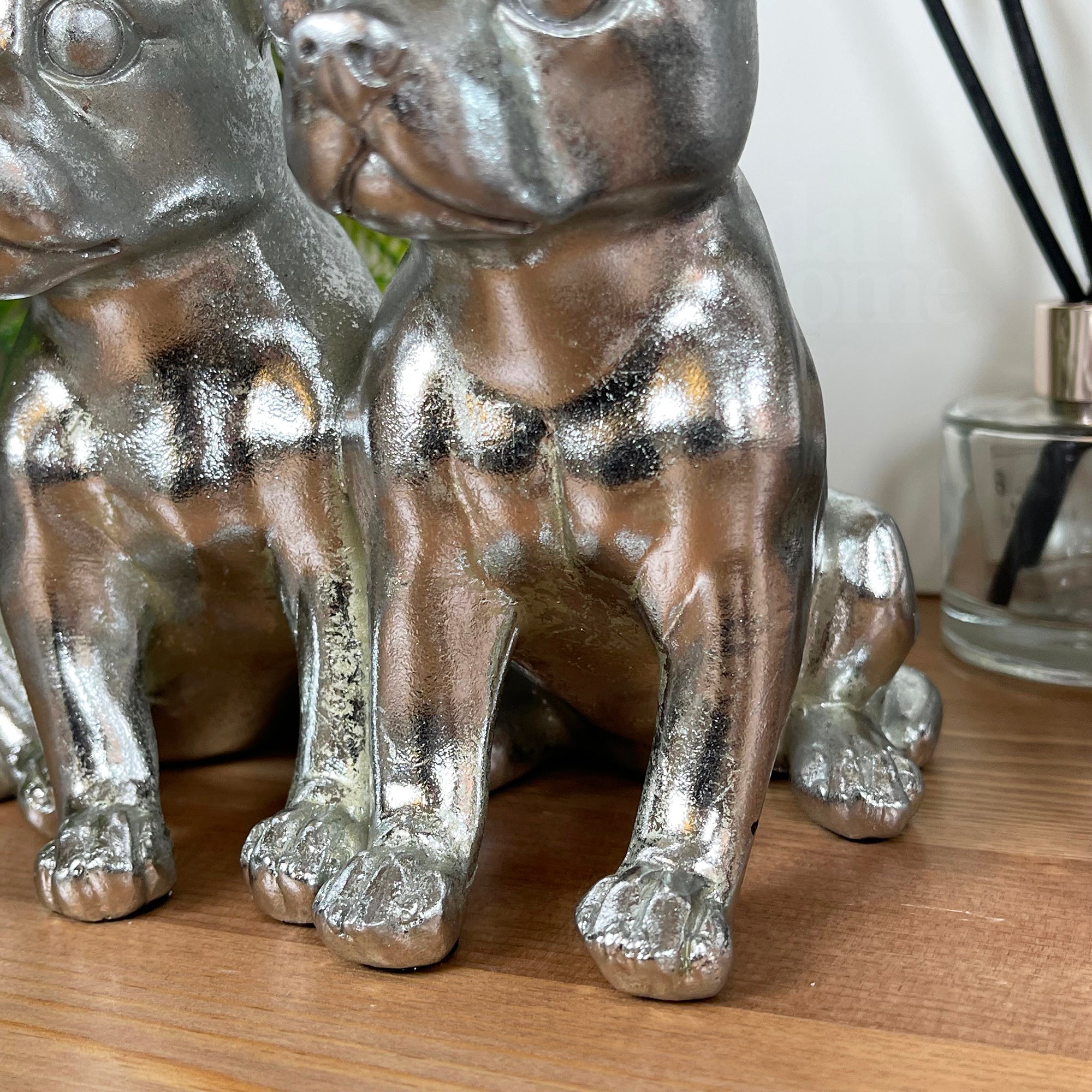 Chrome Silver Twin Chihuahua Ornament