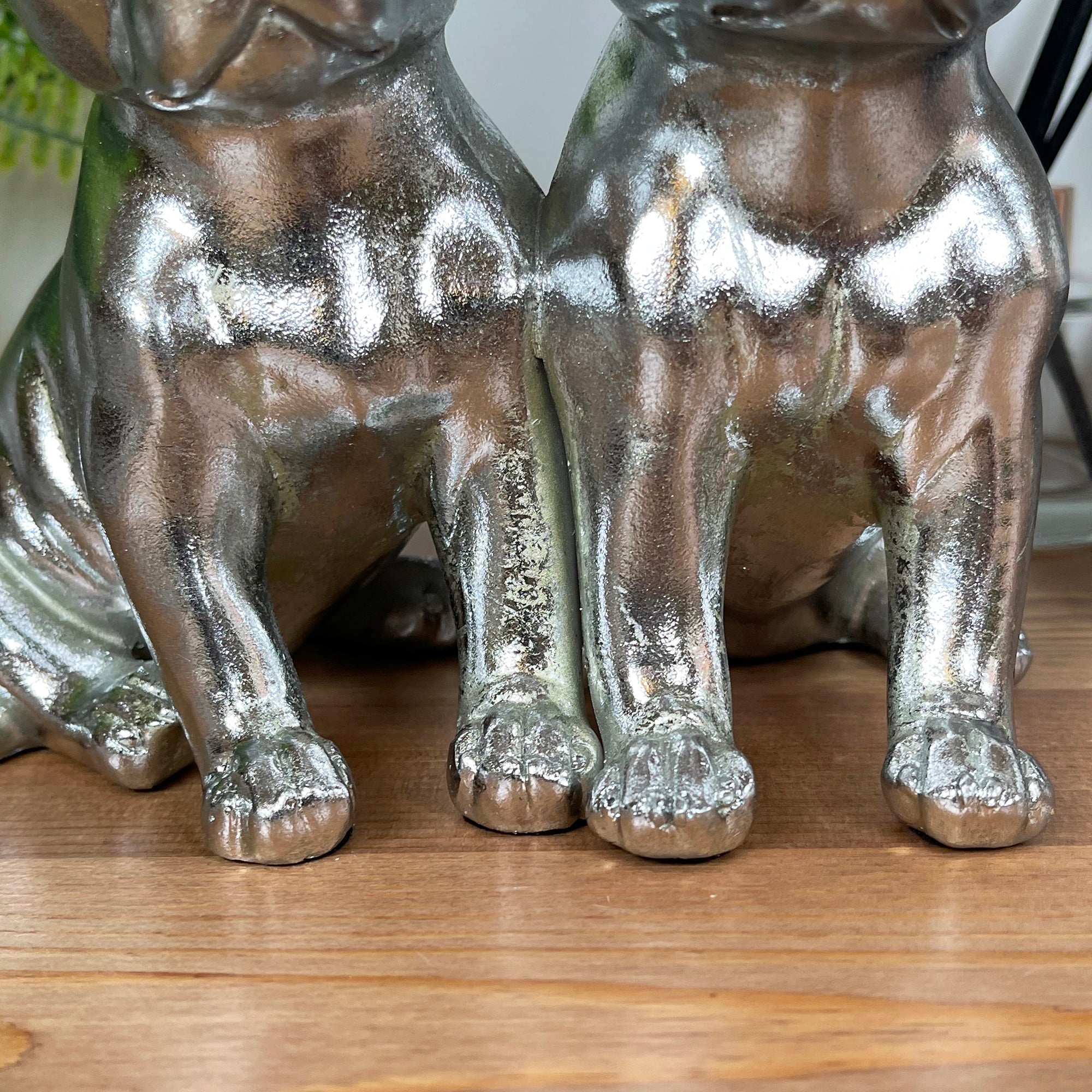 Chrome Silver Twin Chihuahua Ornament
