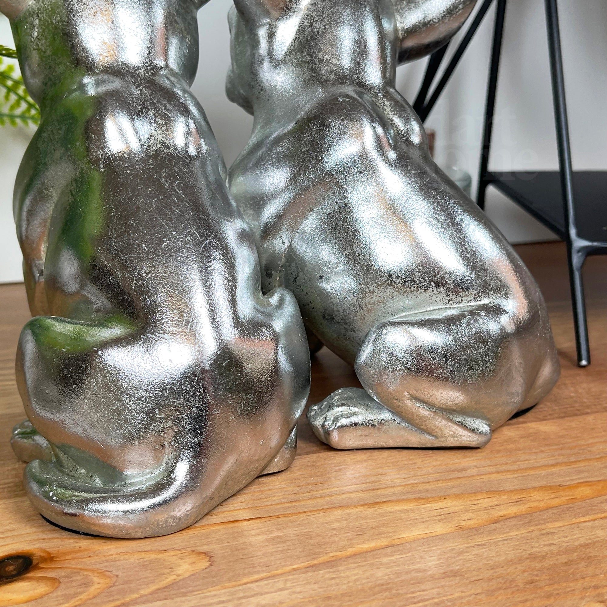 Chrome Silver Twin Chihuahua Ornament