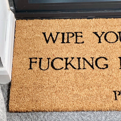 Wipe Your F**king Feet Please Coir Door Mat