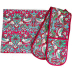 William Morris Strawberry Thief Geschirrtuch-Ofenhandschuh-Set