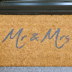 Mr & Mrs Script Coir Door Mat