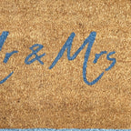 Mr & Mrs Script Coir Door Mat