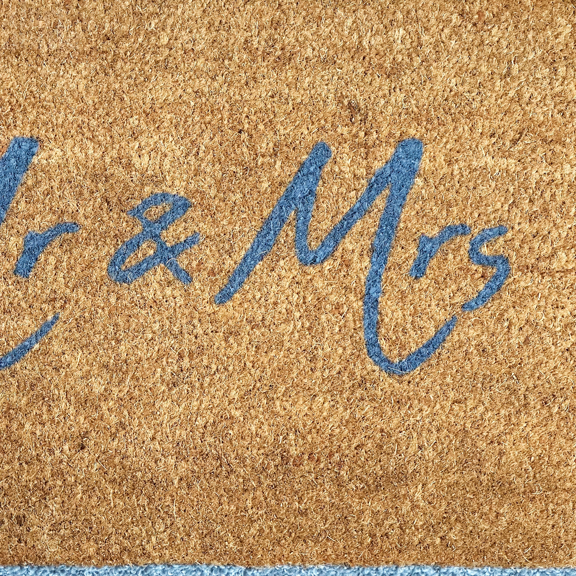 Mr & Mrs Script Coir Door Mat