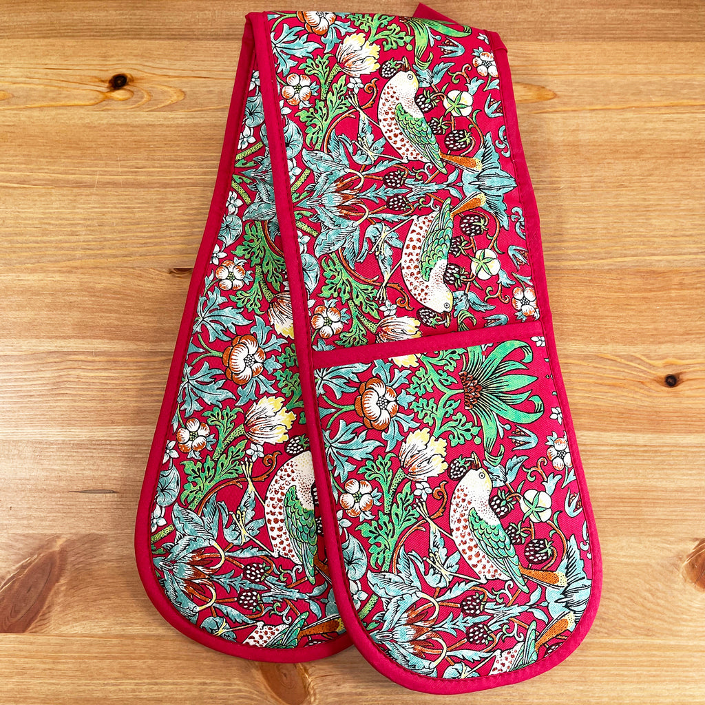 William Morris Strawberry Thief Geschirrtuch-Ofenhandschuh-Set