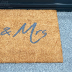Mr & Mrs Script Coir Door Mat